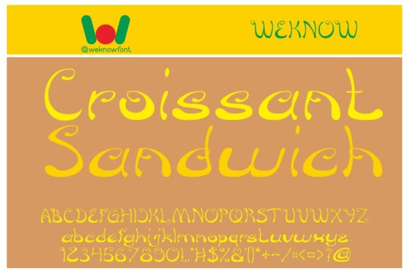 Croissant Sandwich Font Review