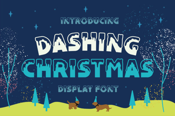Dashing Christmas: A Winter Display Font with Gentle Snowfall