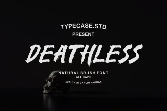 Deathless: A Brushed Display Font That Elevates Handmade Design