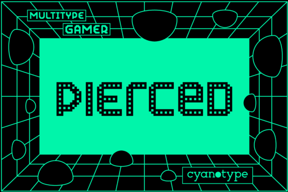 Gamer Pierced: A Pixel-Playful Display Typeface for Editorial Charm