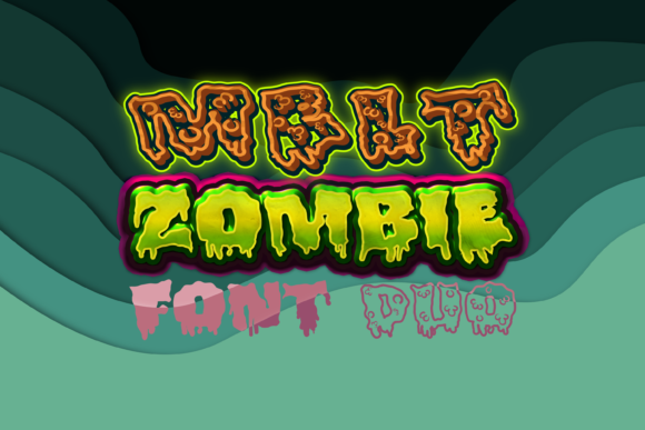 Melt Zombie Duo: A Bold Display Font for Spooky Season