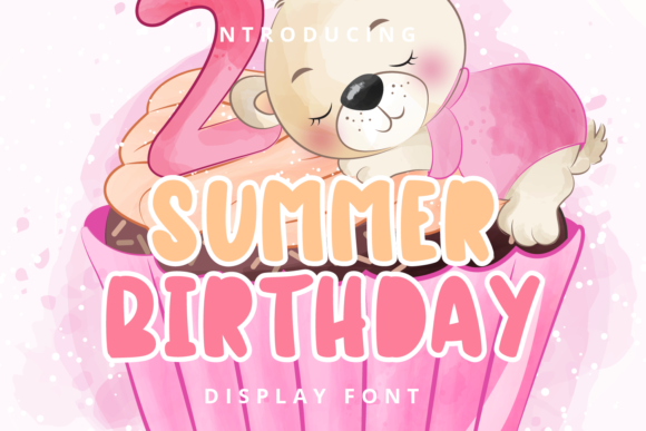 Summer Birthday Font for Web Design