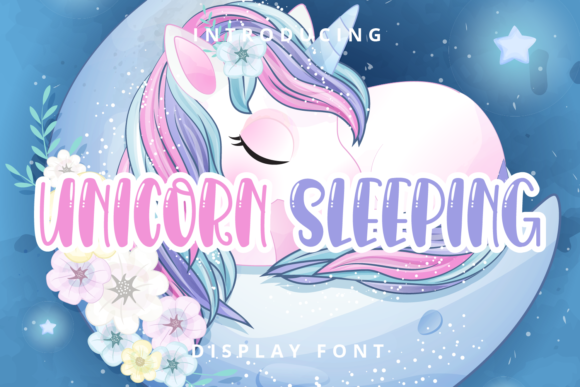 Unicorn Sleeping Font for Creative Projects